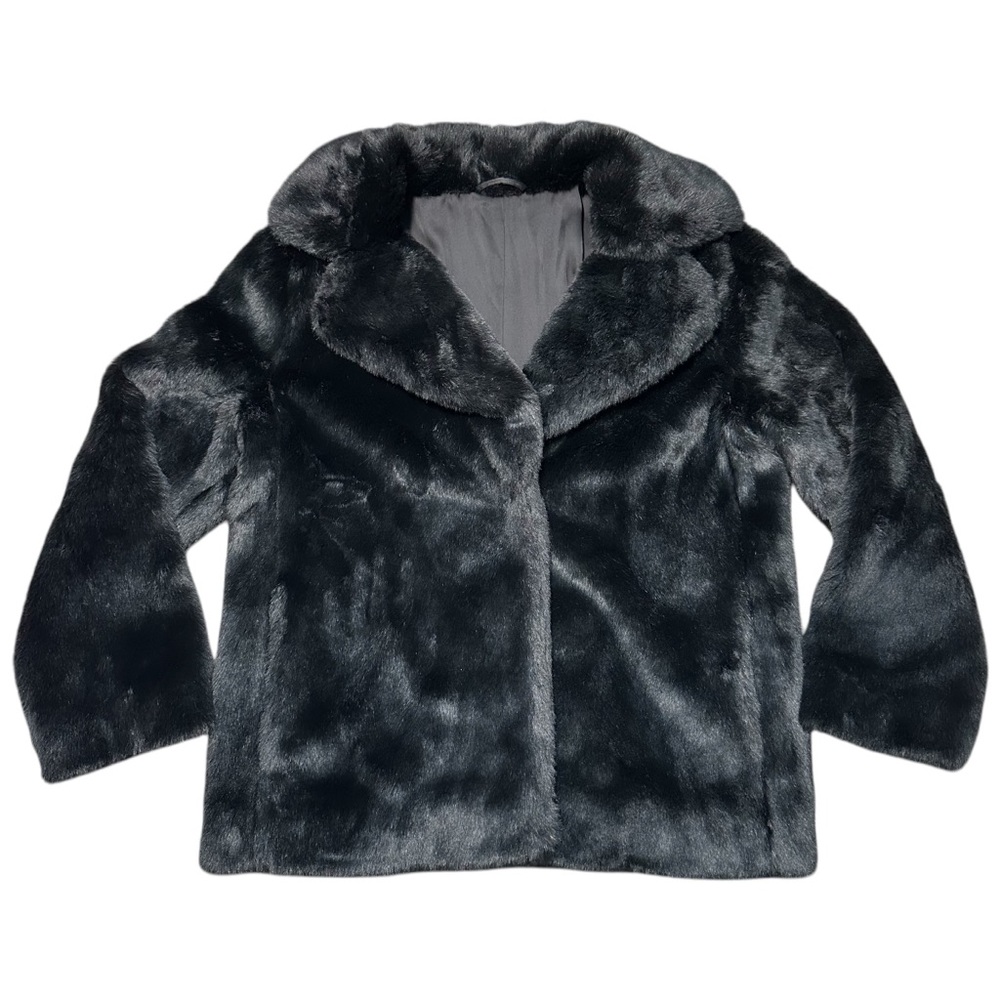 & Other Stories Paris Atelier Soft Plush Classy Black Faux Fur Coat, Small